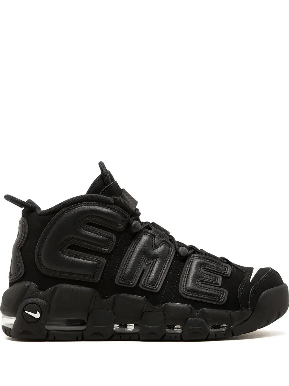 X Supreme Air More Uptempo Suptempo Black Sneakers