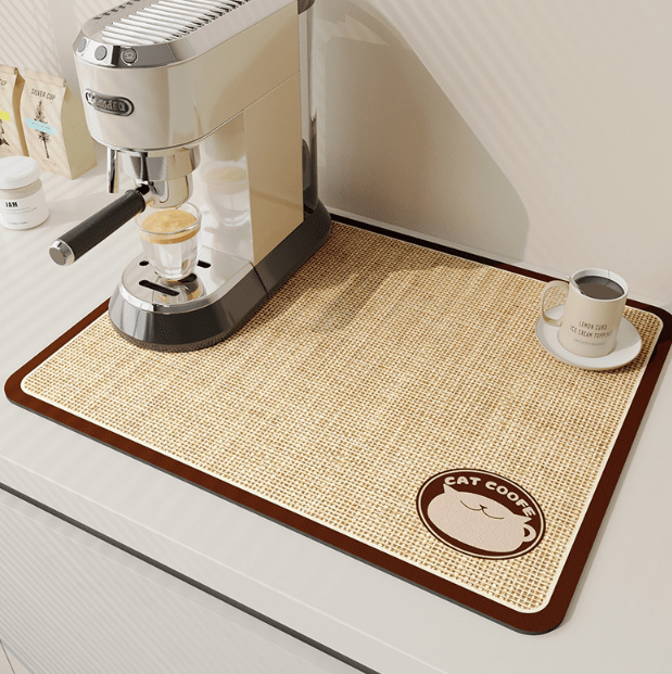 Drip Pad | Diatomite Kitchen Mat Fast-Drying | Maintains Dry Countertop | DishDryer