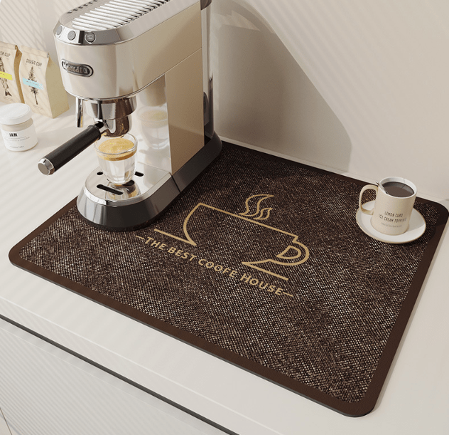 Drip Pad | Diatomite Kitchen Mat Fast-Drying | Maintains Dry Countertop | DishDryer